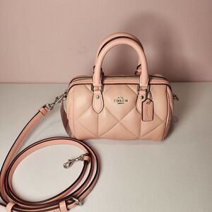 NWT Coach CJ524 Mini Rowan Crossbody With Puffy Diamond Quilting